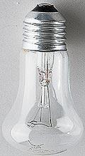 Лампа накаливания с прозрачной колбой. 