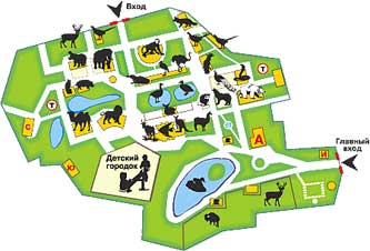 Карта Харьковского зоопарка